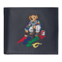 폴로 랄프 로렌 Polo Ralph Lauren Navy Polo Bear Leather Wallet 241213M164002