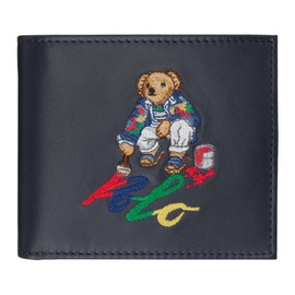 폴로 랄프 로렌 Polo Ralph Lauren Navy Polo Bear Leather Wallet 241213M164002