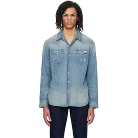 폴로 랄프 로렌 Polo Ralph Lauren Blue Western Denim Shirt 241213M192008