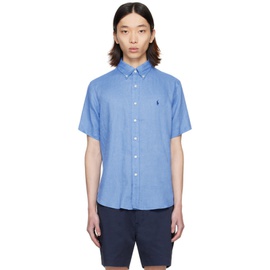 폴로 랄프 로렌 Polo Ralph Lauren Blue Classic Fit Shirt 241213M192019