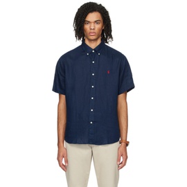 폴로 랄프 로렌 Polo Ralph Lauren Navy Buttoned Shirt 241213M192020