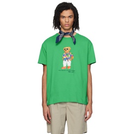 폴로 랄프 로렌 Polo Ralph Lauren Green Beach Club Bear T-Shirt 241213M192025
