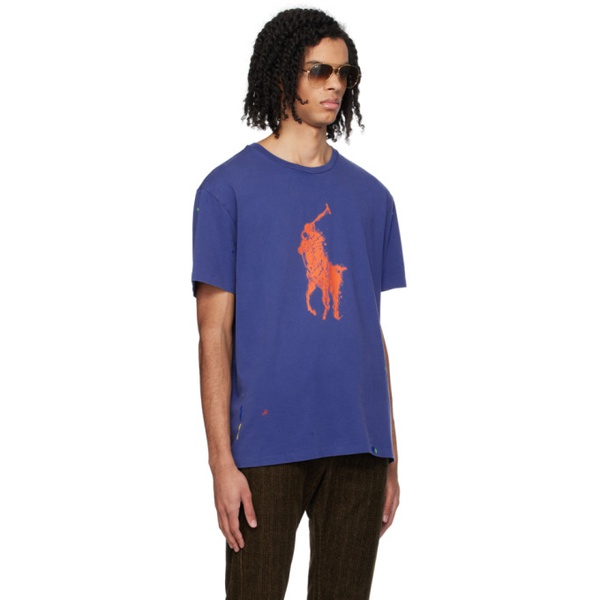 폴로랄프로렌 폴로 랄프 로렌 Polo Ralph Lauren Blue Big Pony T-Shirt 241213M192027
