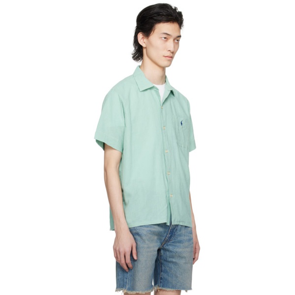 폴로랄프로렌 폴로 랄프 로렌 Polo Ralph Lauren Green Classic Fit Shirt 241213M192039