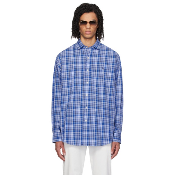 폴로랄프로렌 폴로 랄프 로렌 Polo Ralph Lauren Blue Classic Fit Shirt 241213M192064