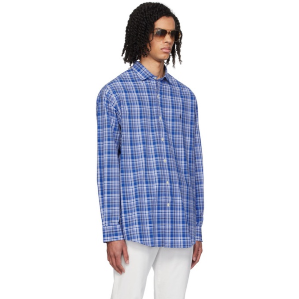 폴로랄프로렌 폴로 랄프 로렌 Polo Ralph Lauren Blue Classic Fit Shirt 241213M192064