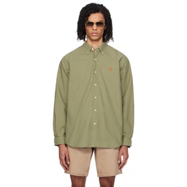 폴로 랄프 로렌 Polo Ralph Lauren Khaki Garment-Dyed Shirt 241213M192074