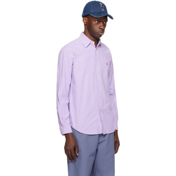 폴로랄프로렌 폴로 랄프 로렌 Polo Ralph Lauren Purple Gingham Shirt 241213M192076