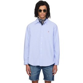 폴로 랄프 로렌 Polo Ralph Lauren Blue Classic Fit Shirt 241213M192079