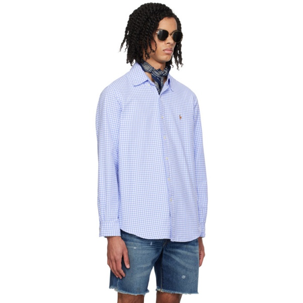폴로랄프로렌 폴로 랄프 로렌 Polo Ralph Lauren Blue Classic Fit Shirt 241213M192079