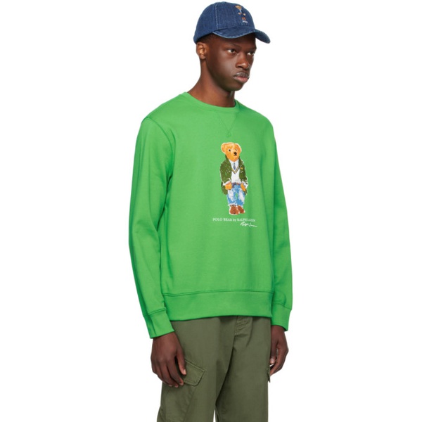 폴로랄프로렌 폴로 랄프 로렌 Polo Ralph Lauren Green Polo Bear Sweatshirt 241213M204010