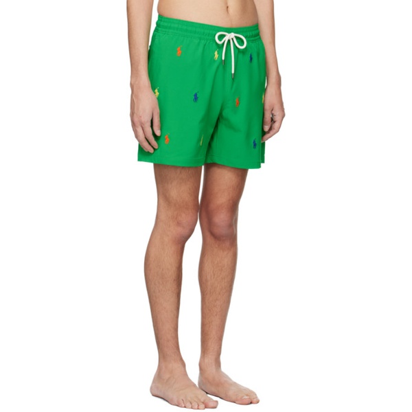 폴로랄프로렌 폴로 랄프 로렌 Polo Ralph Lauren Green Traveler Swim Shorts 241213M208003