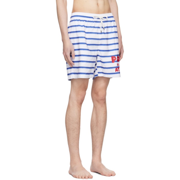 폴로랄프로렌 폴로 랄프 로렌 Polo Ralph Lauren Blue & White Traveler Swim Shorts 241213M208007