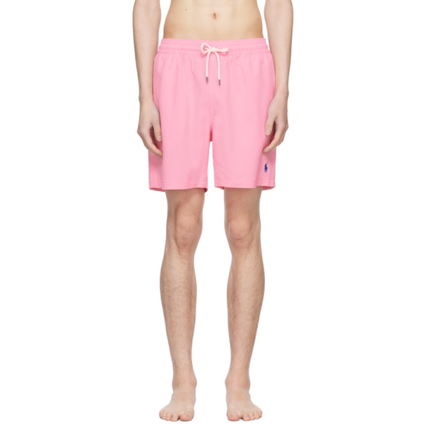 폴로랄프로렌 폴로 랄프 로렌 Polo Ralph Lauren Pink Traveler Swim Shorts 241213M208011