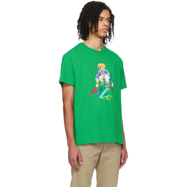 폴로랄프로렌 폴로 랄프 로렌 Polo Ralph Lauren Green Polo Bear T-Shirt 241213M213003