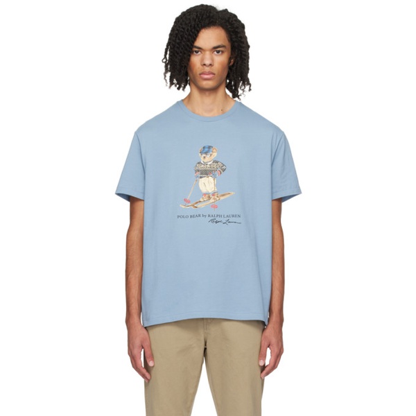 폴로랄프로렌 폴로 랄프 로렌 Polo Ralph Lauren Blue Polo Bear T-Shirt 241213M213005