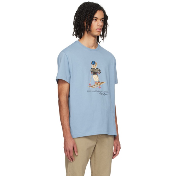 폴로랄프로렌 폴로 랄프 로렌 Polo Ralph Lauren Blue Polo Bear T-Shirt 241213M213005