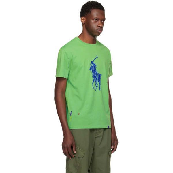 폴로랄프로렌 폴로 랄프 로렌 Polo Ralph Lauren Green Big Pony T-Shirt 241213M213009
