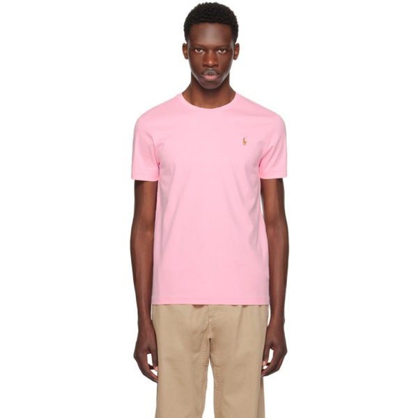 폴로랄프로렌 폴로 랄프 로렌 Polo Ralph Lauren Pink Classic Fit T-Shirt 241213M213016