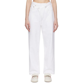 에이골디 AGOLDE White Criss Cross Upsized Jeans 241214F069019