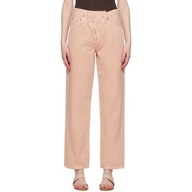 에이골디 AGOLDE Pink Criss-Cross Upsized Jeans 241214F069065