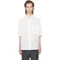솔리드 옴므 Solid Homme White Crinkled Shirt 241221M192008