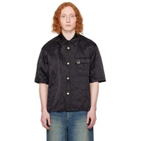 솔리드 옴므 Solid Homme Black Garment-Dyed Shirt 241221M192010