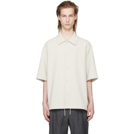 솔리드 옴므 Solid Homme Gray Drawstring Shirt 241221M192012