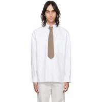 솔리드 옴므 Solid Homme White Press-Stud Shirt 241221M192021