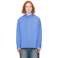 솔리드 옴므 Solid Homme Blue Patch Pocket Shirt 241221M192024