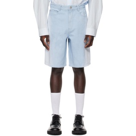 솔리드 옴므 Solid Homme Blue Washed Denim Shorts 241221M193001