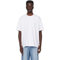 솔리드 옴므 Solid Homme White Embroidered T-Shirt 241221M213009