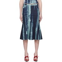 미아우 Miaou Blue Gaudi Midi Skirt 241224F092007