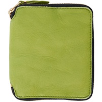 COMME des GARCONS WALLETS Green Washed Zip Wallet 241230F040000