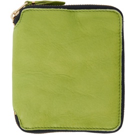 COMME des GARCONS WALLETS Green Washed Zip Wallet 241230F040000