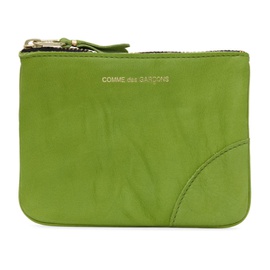 COMME des GARCONS WALLETS Green Washed Pouch 241230F045000