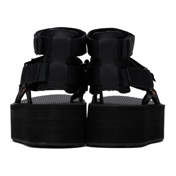 테바 Teva Black Flatform Mevia Sandals 241232F124007
