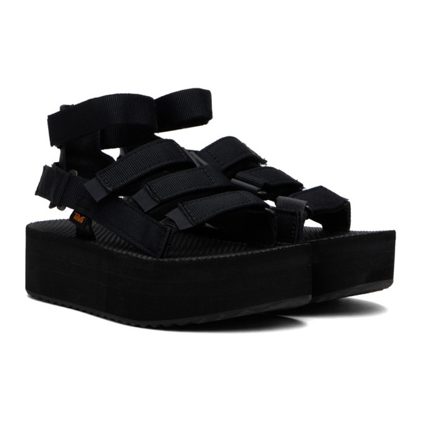 테바 Teva Black Flatform Mevia Sandals 241232F124007
