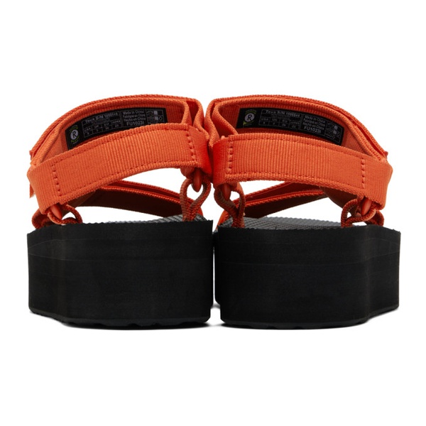 테바 Teva Orange Flatform Universal Sandals 241232F124012