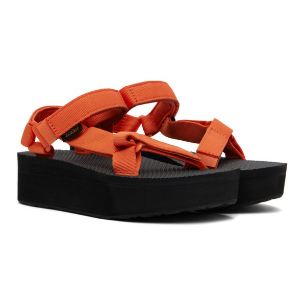 테바 Teva Orange Flatform Universal Sandals 241232F124012