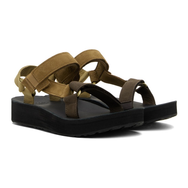 테바 Teva Tan Midform Universal Leather Sandals 241232F124013