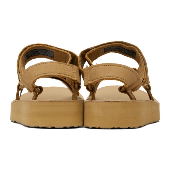 테바 Teva Beige Midform Universal Leather Sandals 241232F124014