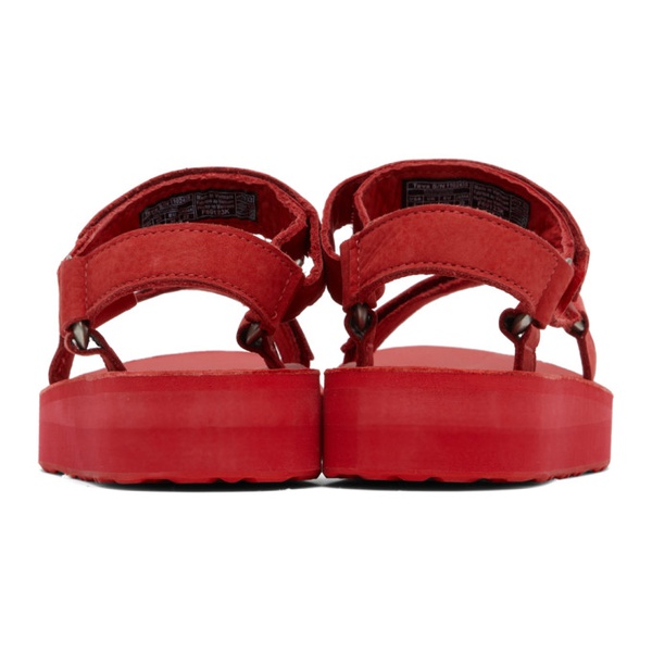 테바 Teva Red Midform Universal Leather Sandals 241232F124015