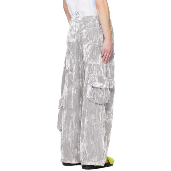  콜리나 스트라다 Collina Strada SSENSE Exclusive Silver Lawn Cargo Pants 241236M188000