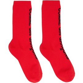 Comme des Garcons Red Ribbed Socks 241245F076005