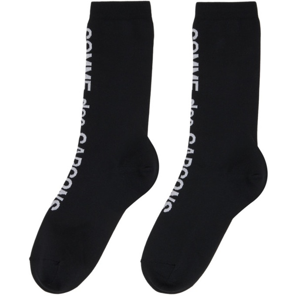  Comme des Garcons Black Ribbed Socks 241245F076007