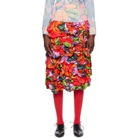 Comme des Garcons Multicolor Floral Midi Skirt 241245F092007