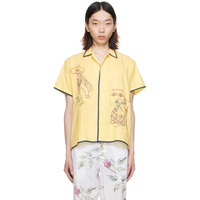 HARAGO Yellow Embroidered Shirt 241245M192013