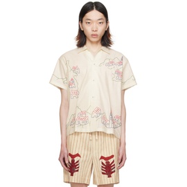 HARAGO 오프화이트 Off-White Embroidered Shirt 241245M192015