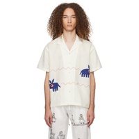 HARAGO White Embroidered Shirt 241245M192019